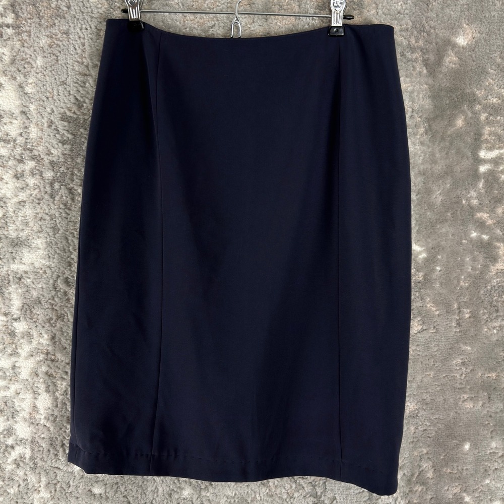 Basler Size 10 Career Professional Pencil Skirt Navy Blue Sleeveless Women